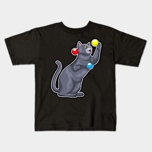 Cat Juggler Juggle Kids T-Shirt